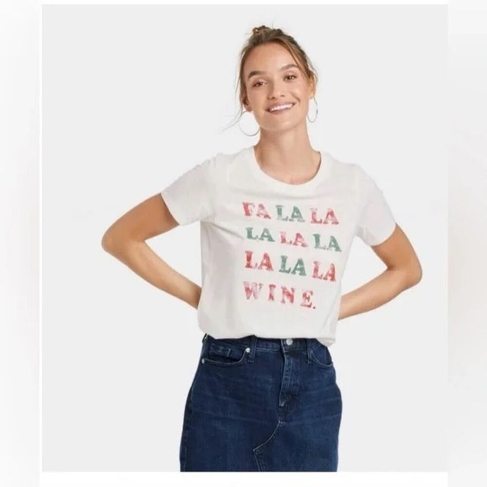 Grayson Threads EUC Women's "Fa La Wine" Short Sleeve Tee Size XL